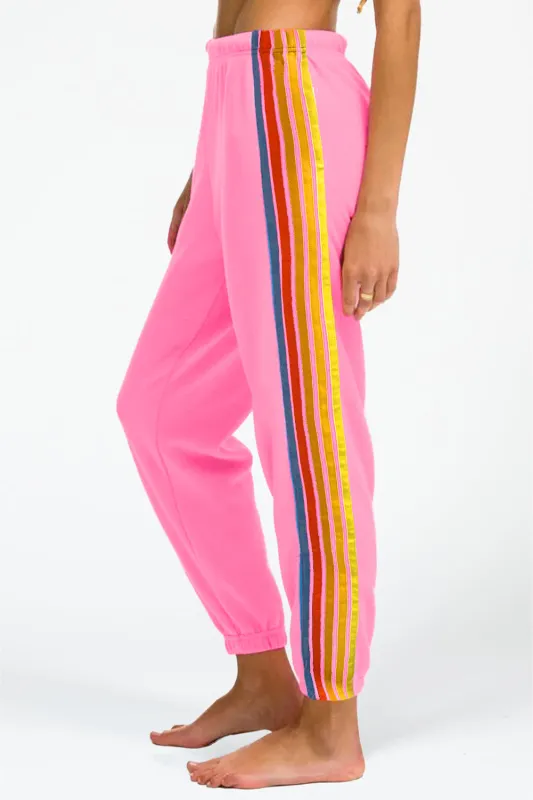 Pink Counting Rainbows High Waist SweatTrousers sold by Beagle Boutique
