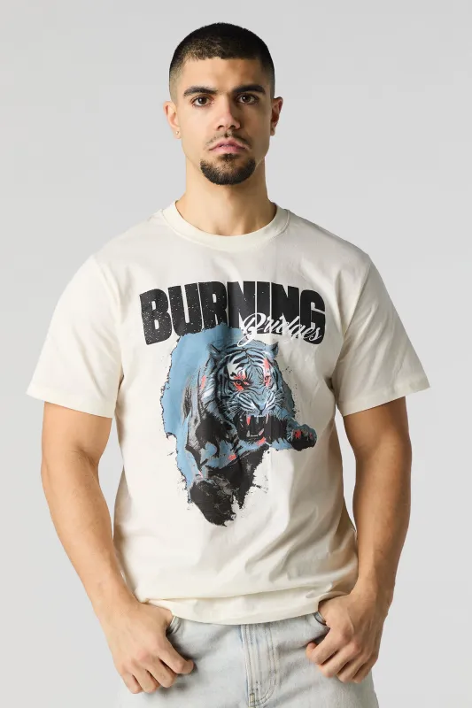 Burning Bridges Graphic T-Shirt sold by Charlotte Russe