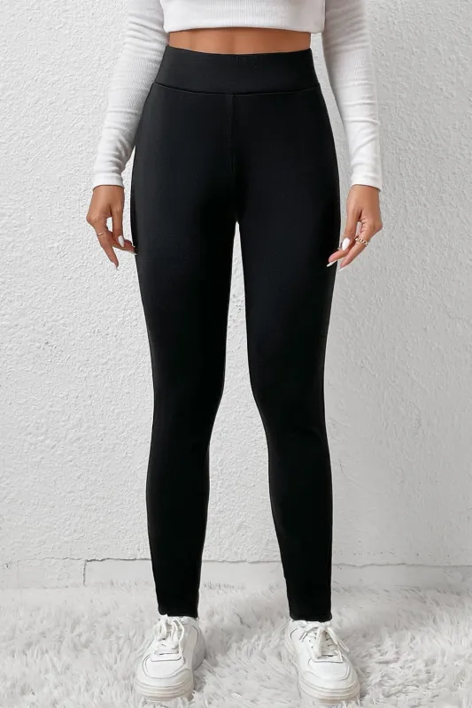 Black Fleece Lining Winter High Waist Leggings sold by Beagle Boutique