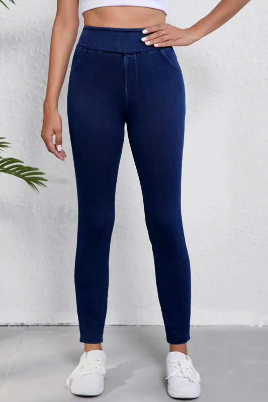 Ashleigh Blue Solid Colour High Waist Stretchy Slim Fit Jeggings sold by Beagle Boutique