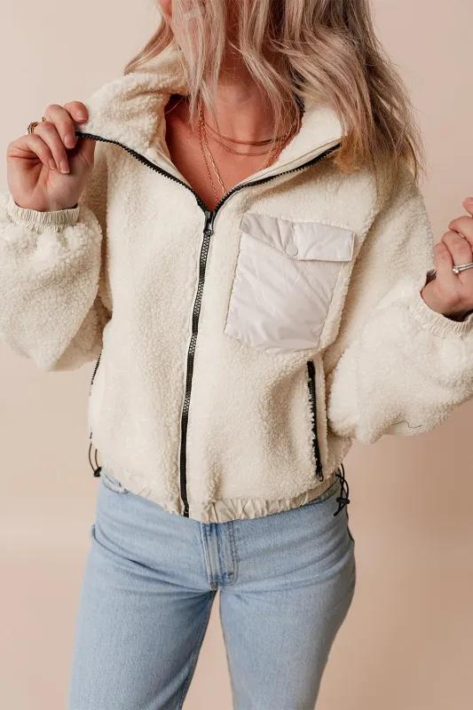 Jet Stream Zip-up Pocketed Hooded Sherpa Jacket sold by Beagle Boutique