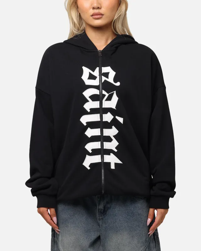 Saint Morta Gothic Distressed Zip Hoodie Black sold by Culture Kings