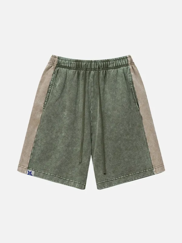 Aelfric Eden Color Blocking Washed Shorts sold by Aelfric Eden