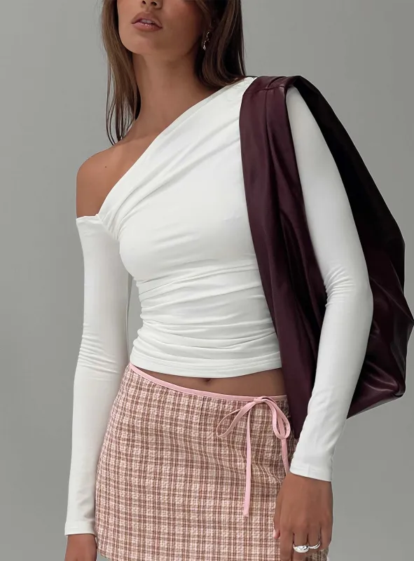 Beller Long Sleeve Top White sold by Princess Polly