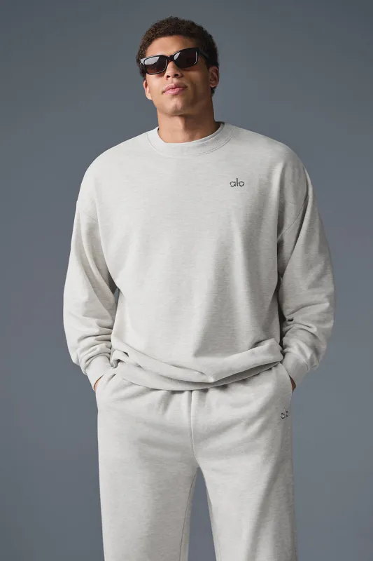 Accolade Crew Neck Pullover - White Heather sold by Alo Yoga