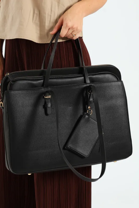 15inch Textured Laptop Bag with Coin Purse & Removable Laptop Sleeve sold by Edgars 
