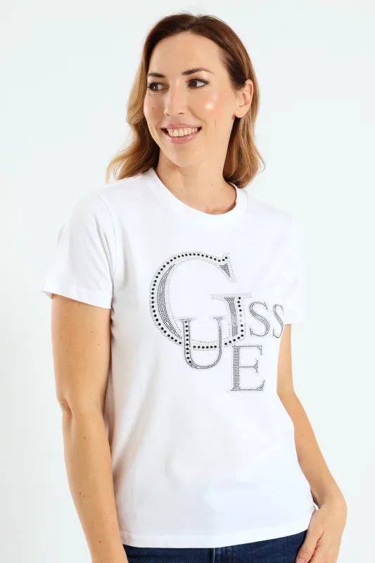 Studded Tee - White sold by Edgars 