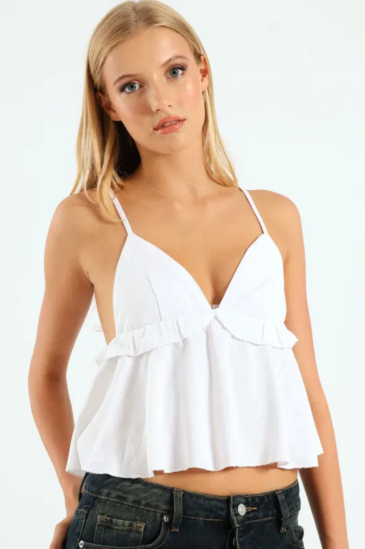 Frill Cami - White sold by Edgars