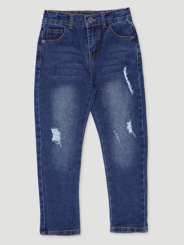 Pre-Boys Fashion Rip Denim - Ink sold by Edgars 