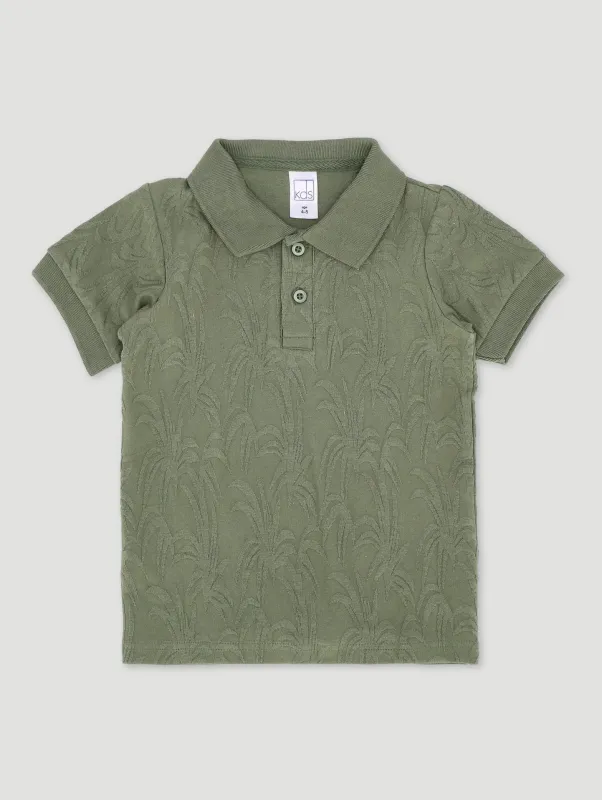 Pre-Boys Knit Golfer - Olive sold by Edgars