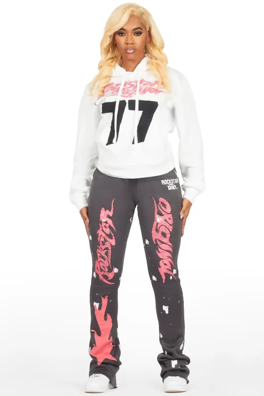 Tayonne White/Dark Grey Super Stacked Trackset sold by Rockstar Original