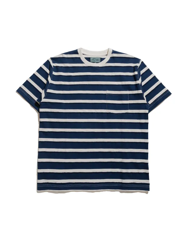 Beams Plus Sperry Top-Sider Pocket Tee Stripe Navy sold by Lost & Found