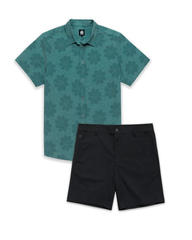 Relaxed Button Ups - Non-Branded + Daily Shorts - Non-Branded sold by INTO THE AM