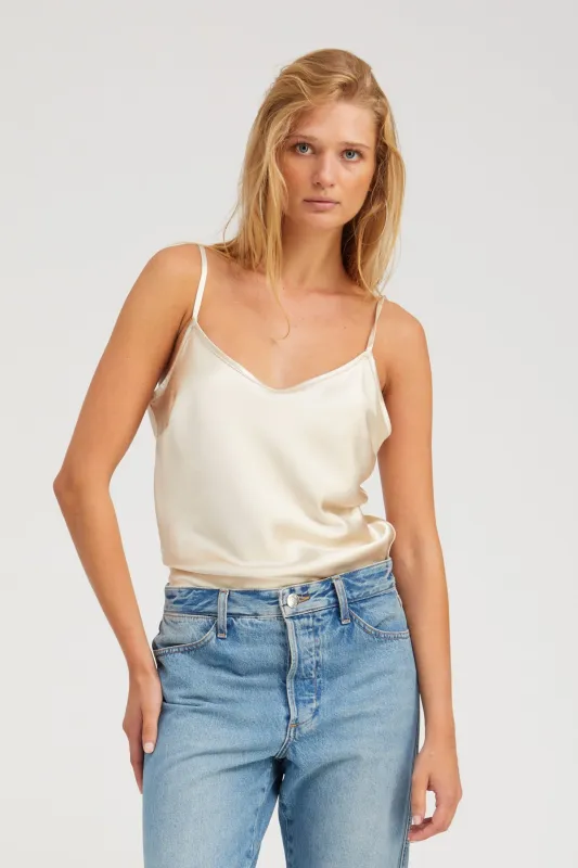 Champagne Silk Cami sold by SPRWMN