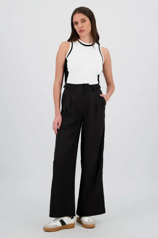 Pantalon wide leg detalle pretina sold by Shasa