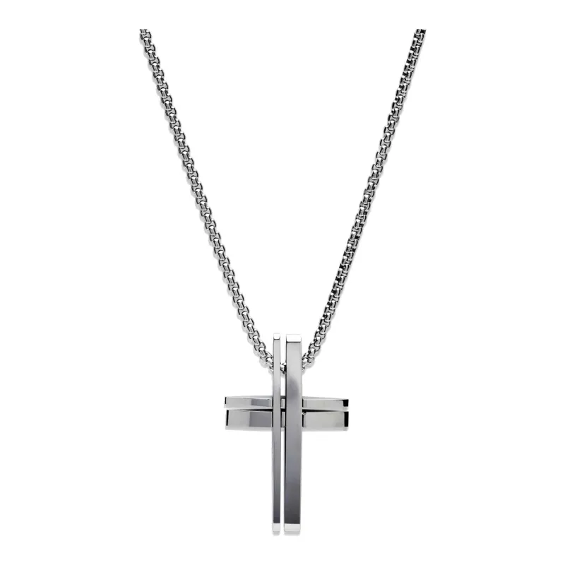Unique & Co AN-112/50CM Men's Stainless Steel Cross Necklace sold by H.S. Johnson