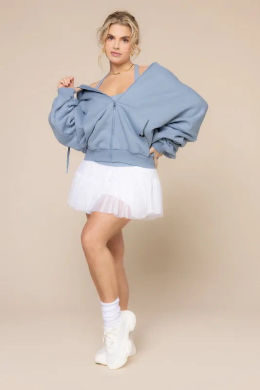 Zip Cloud Hoodie - Blue Storm sold by POPFLEX