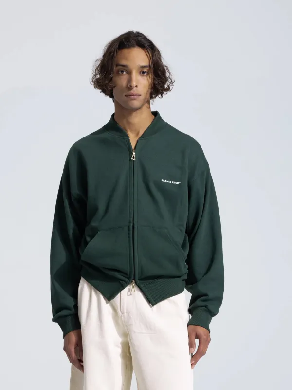 Eyelet Zip Up - Dark Green sold by Bram's Fruit