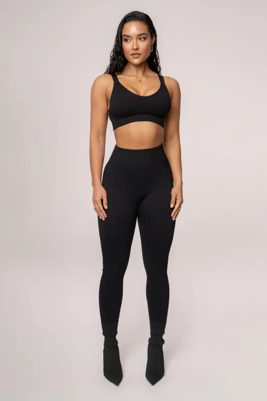 Black Balance High Rise Leggings sold by JLUXLABEL