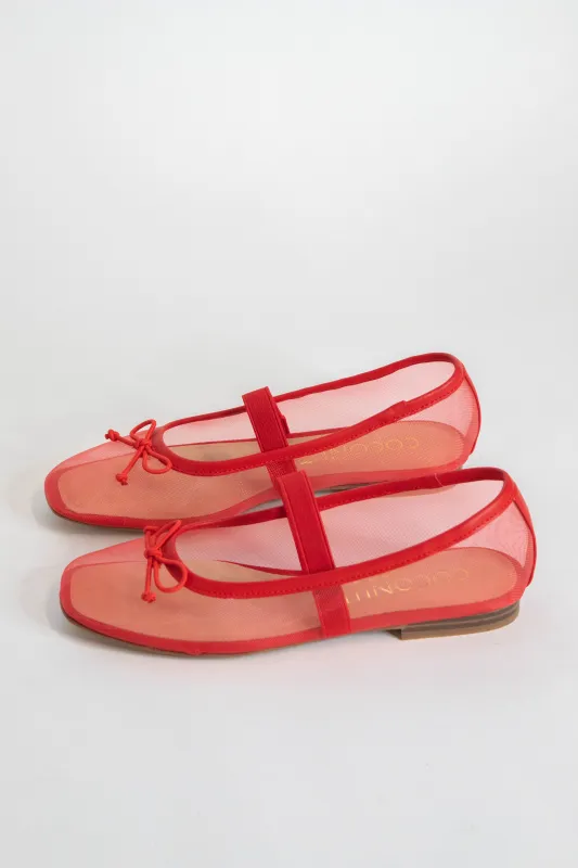 Bronx Mesh Ballet Flat, Cherry Red | Coconuts by Matisse sold by North & Main Clothing Company