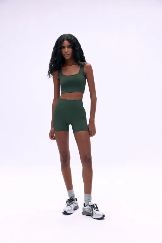 Ultimate Ultra Crop Shorts - Dark Olive sold by Adanola