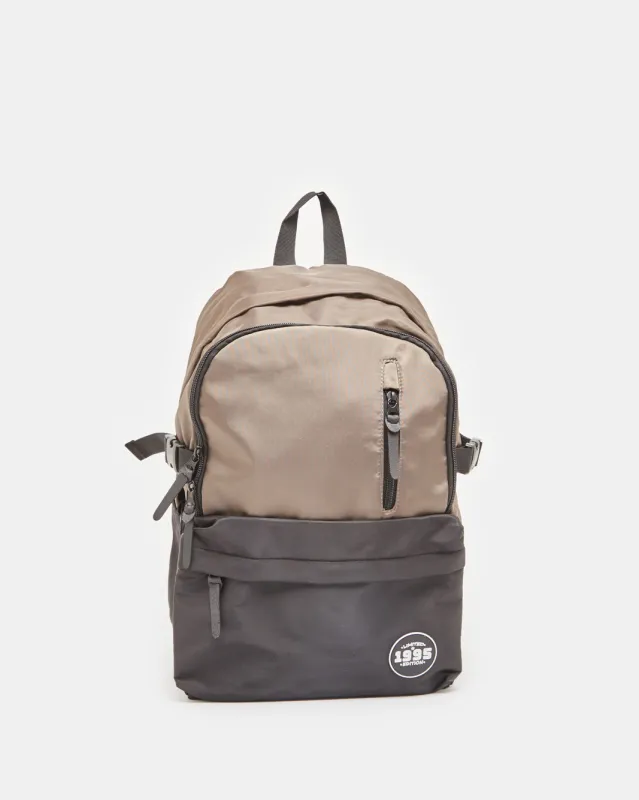 Men Black And Grey Backpack sold by Redtag