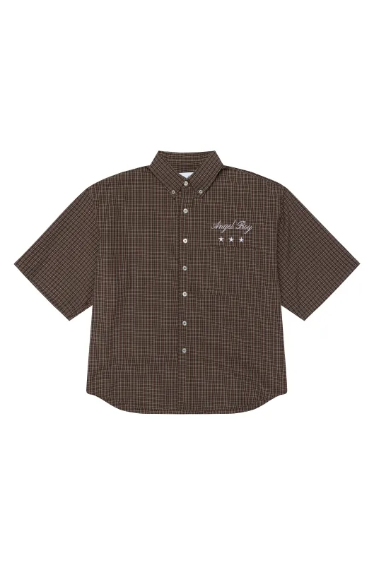 Angel Boy Brown Checkered Shirt sold by Angel Boy