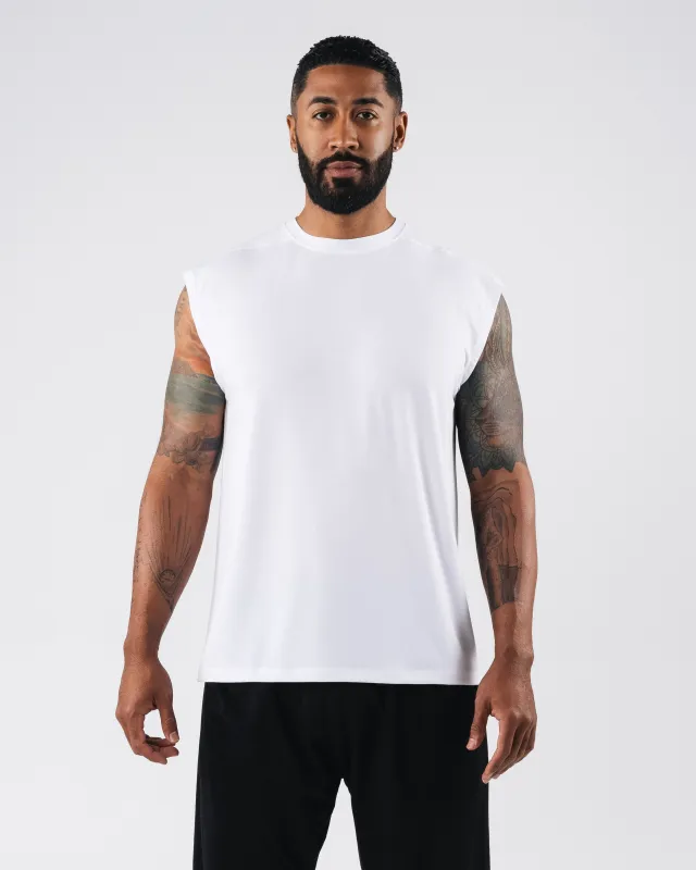 Zero Accent Tank - White sold by Alphalete
