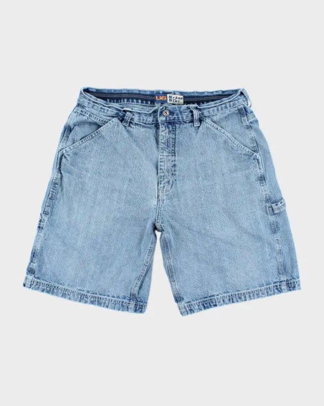 Vintage Y2K Urban Star Light Wash Carpenter Denim Shorts - W32 L10 sold by Rokit
