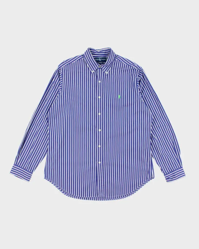 Vintage Ralph Lauren Striped Oversized Long Sleeve Shirt - L sold by Rokit