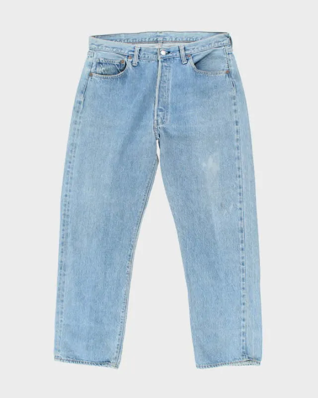 Vintage 90's Levi's Light Wash Relaxed Fit Selvedge Jeans - W32 L28 sold by Rokit