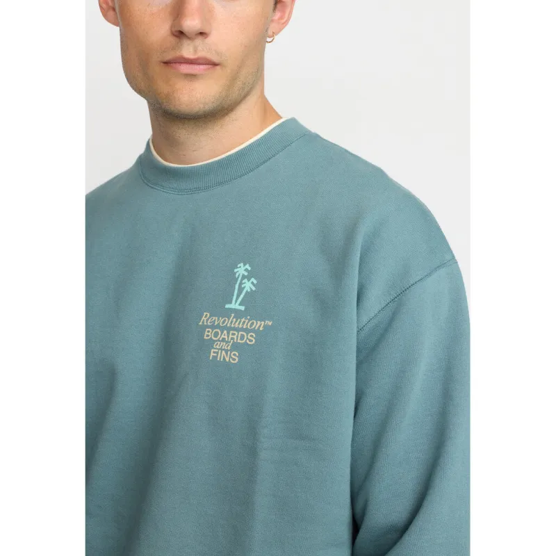 Printed Crewneck / 2788 FIN - Blue sold by Revolution
