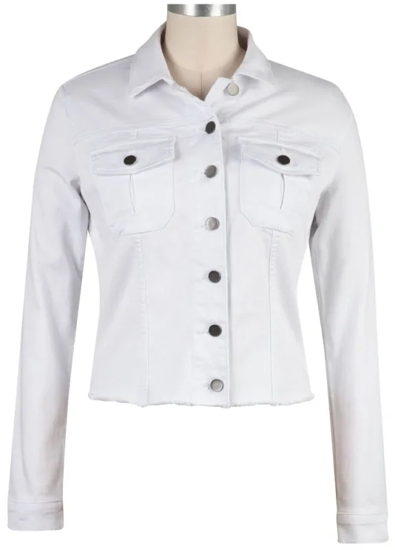 Cotton Frayed Denim Jacket sold by Revolution Boutique