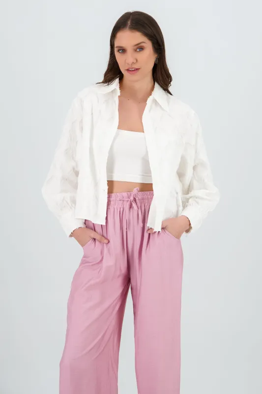 Camisa crop bordado sold by Shasa