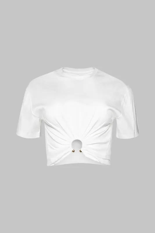 Metal Ruched kortærmet t-shirt sold by Micas