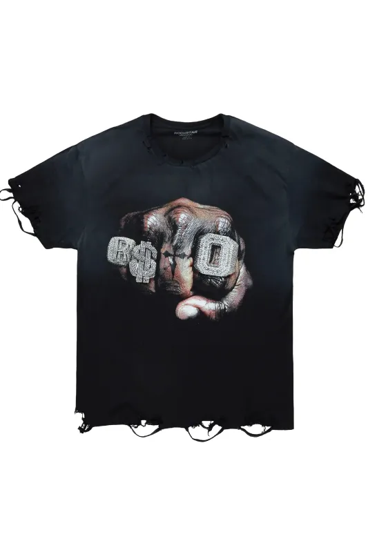 Aleeana Black Oversized T-Shirt sold by Rockstar Original