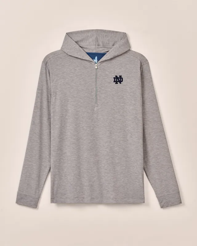 Notre Dame Welsey Performance 1/4 Zip Hoodie sold by Johnnie-O