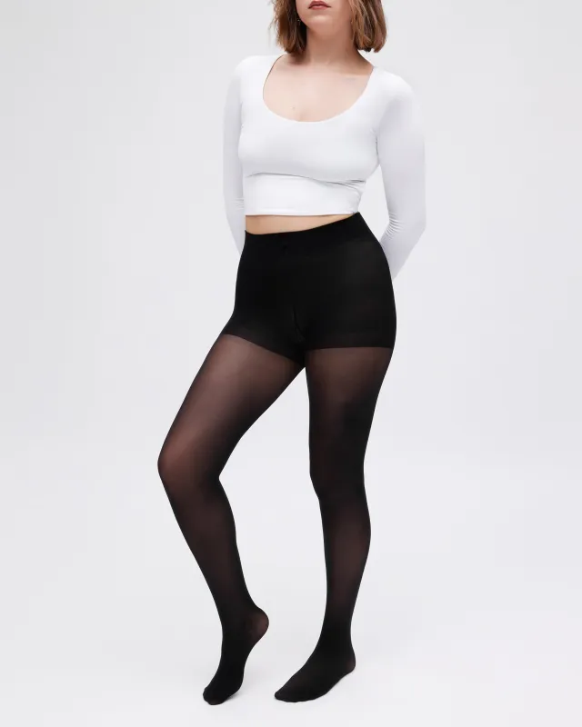 Classic Control Top Sheer Rip-Resist Tights sold by Sheertex