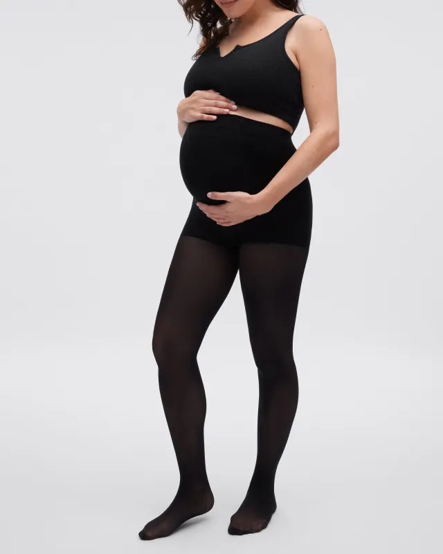 Classic Maternity Semi-Sheer Rip-Resist Tights sold by Sheertex