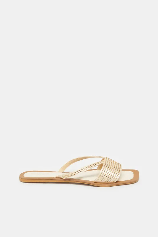 Women Gold Embellished Mule sold by Redtag