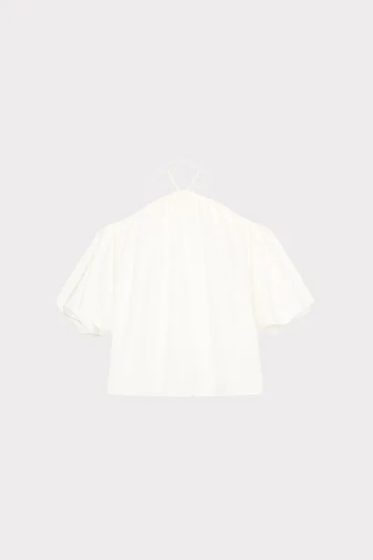 Halter Poplin Off The Shoulder Top sold by Milly
