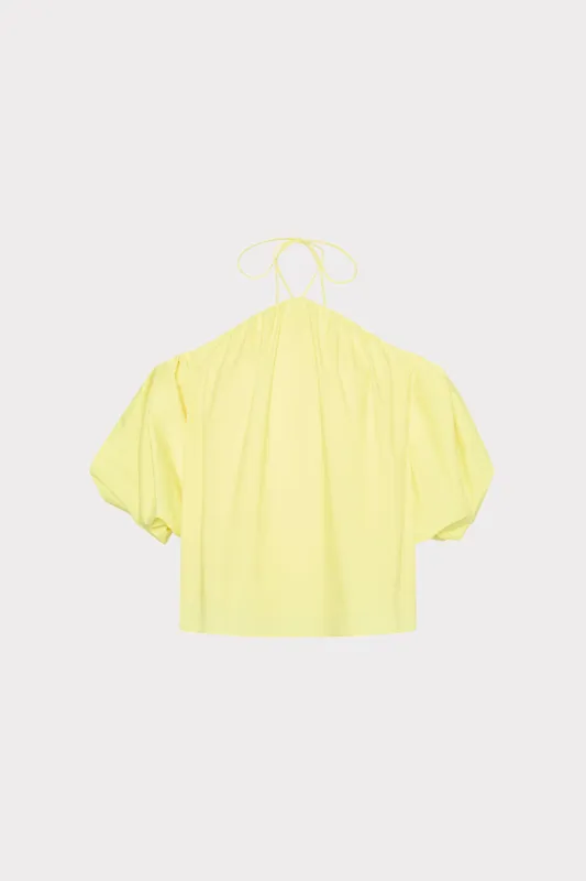 Halter Poplin Off The Shoulder Top sold by Milly