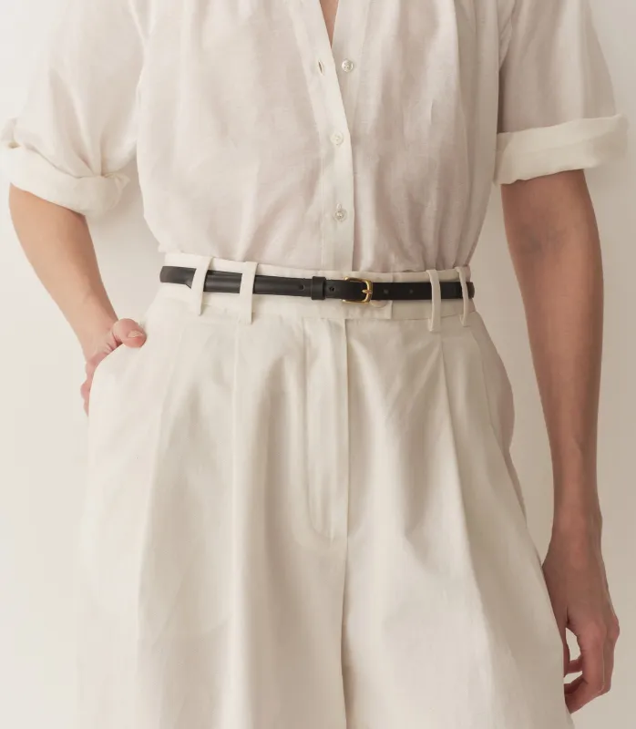 ZAZA BELT -- BLACK NAPPA sold by Doen
