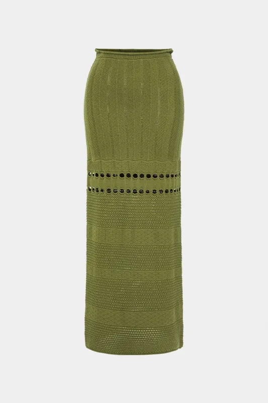 Knit Hollow Out Skirt sold by Micas