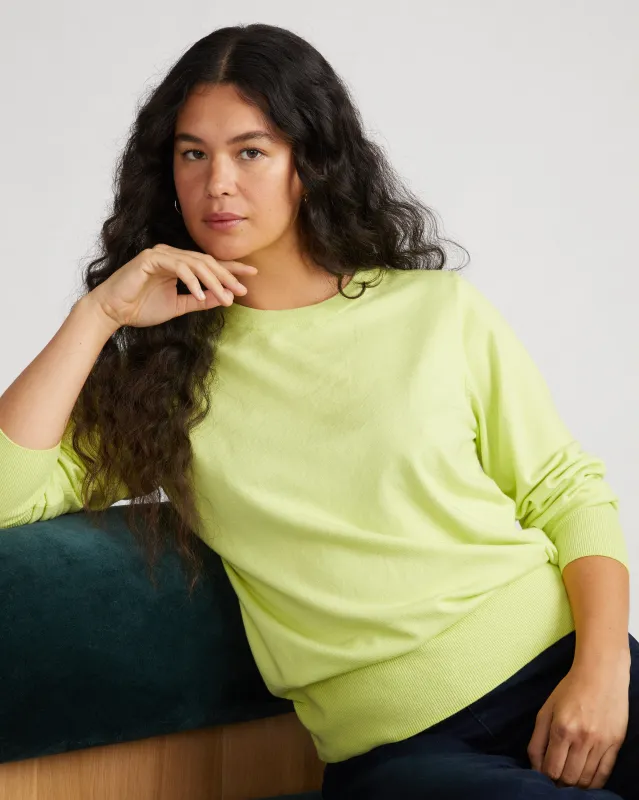 Savvy Fine Knit Crew Sweater - Prickly Pear sold by Universal Standard