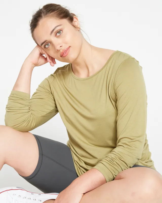 Mia Long Sleeve Movement Tee - Caiman sold by Universal Standard