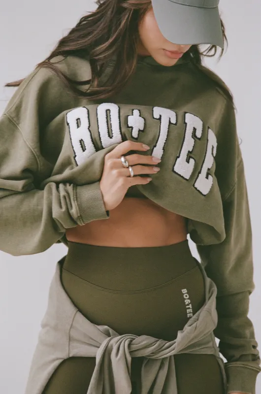 Acid Wash Oversized Hoodie in Dark Green sold by Bo + Tee