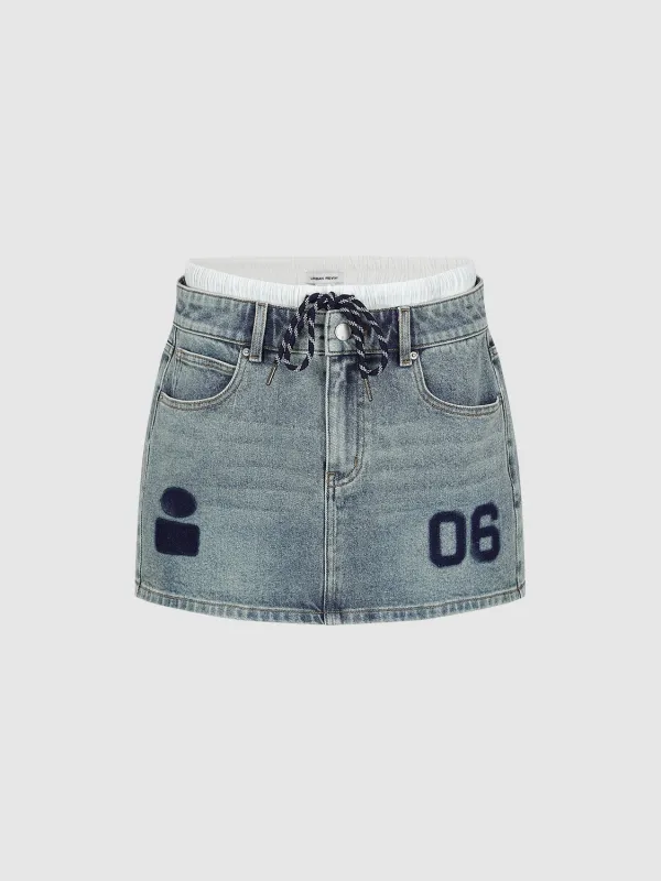 2 In 1 Denim Skirts sold by Urban Revivo
