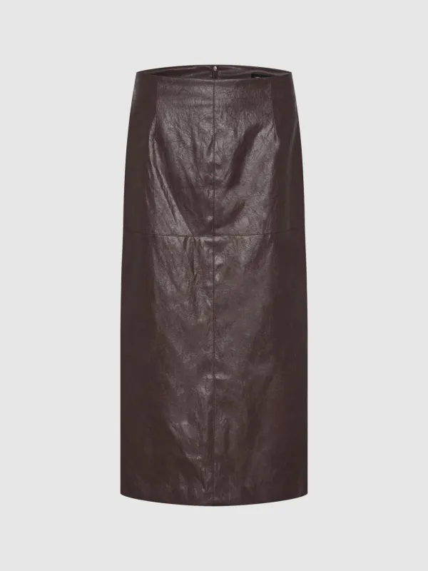 Vegan Leather Straight Skirts sold by Urban Revivo