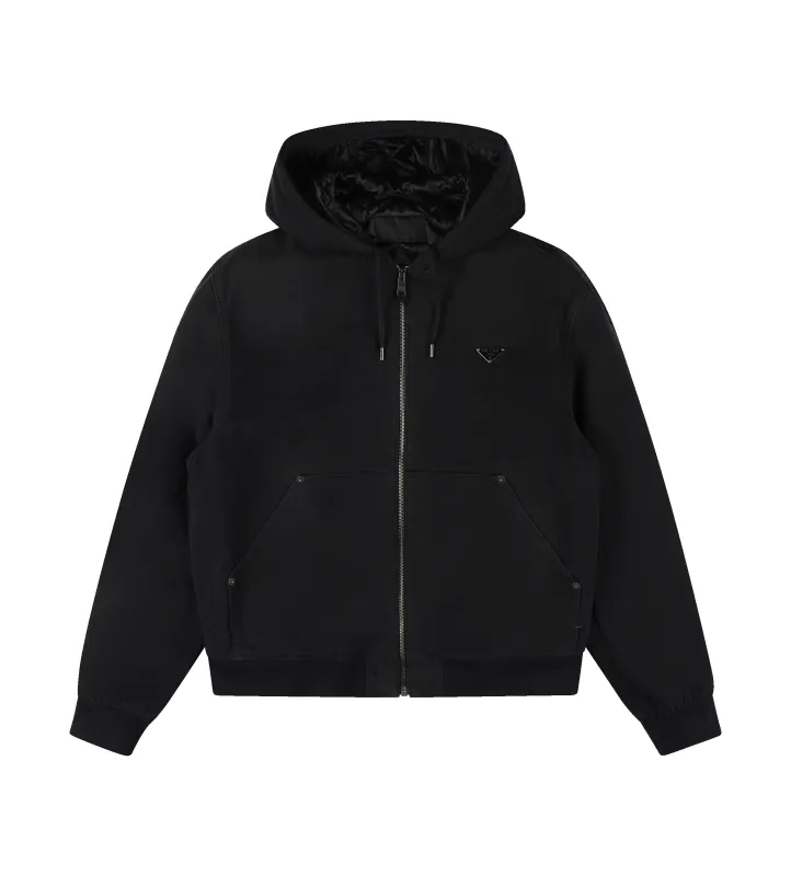 Denim Hooded Jacket Black sold by FOUR Amsterdam
